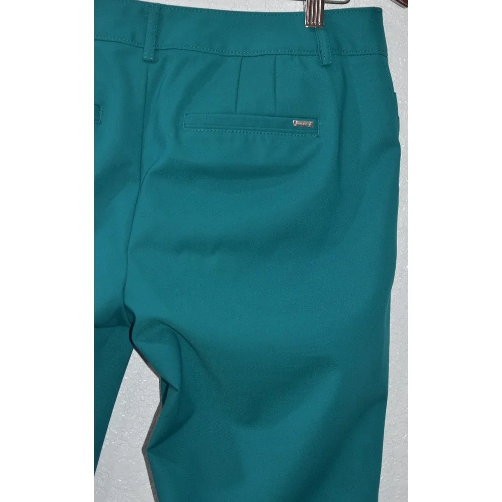 White House Black Market Perfect Form Slim Ankle Pants Size 8 Teal Blue Stretch - Picture 11 of 16